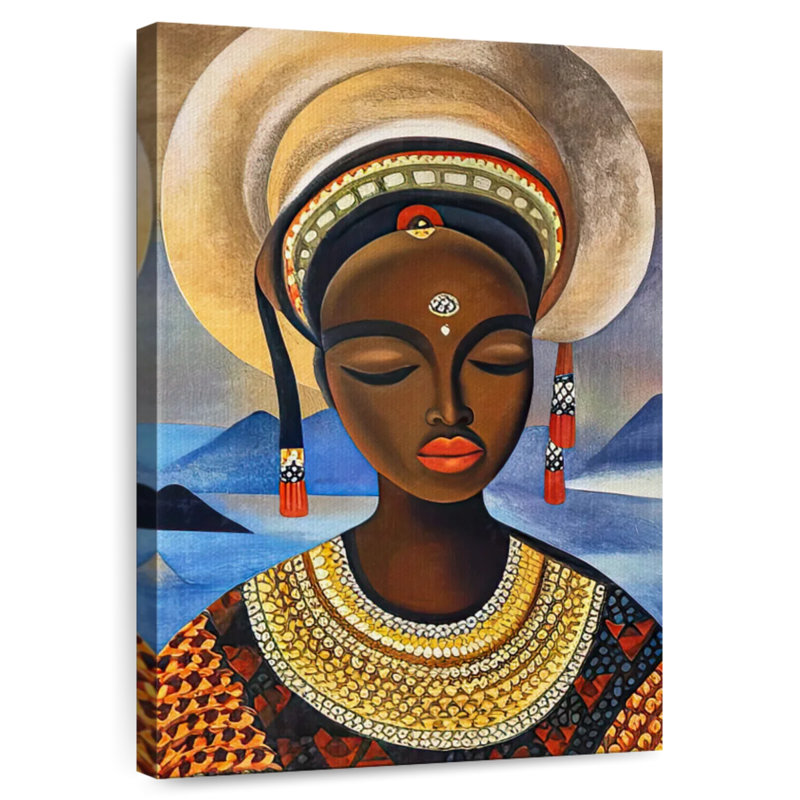 Leisha majestueuse beauté africaine, H 30 po x l 20 po