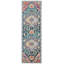 Tapis bleu sarcelle / rose / orange à motif oriental Gonzalez-25745338
