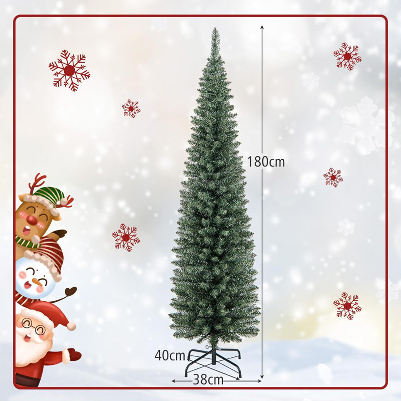 Lighted Artificial Pine Christmas Tree, 180cm H