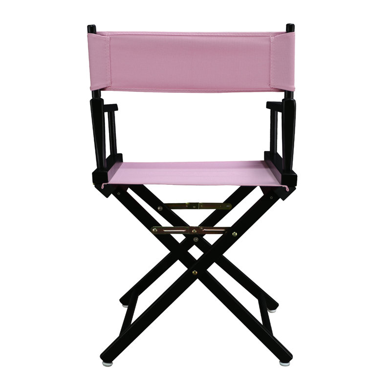 Chaise de réalisateur pliante 18 po, Noir, noir, noir, noir, Rose