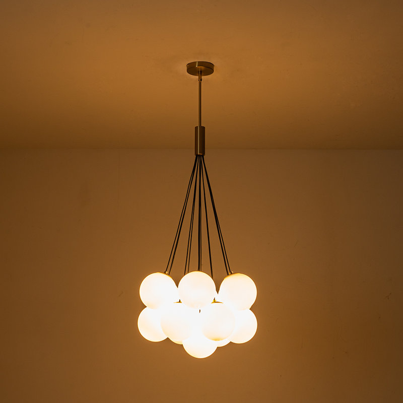 Zarrar 13 - Light Dimmable Chandelier, White Frosted
