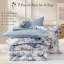 Delphine Floral Print Microfiber Comforter Bedding Set, Complete 7 Piece Queen Size Bed Set for Romantic Bedroom Decor