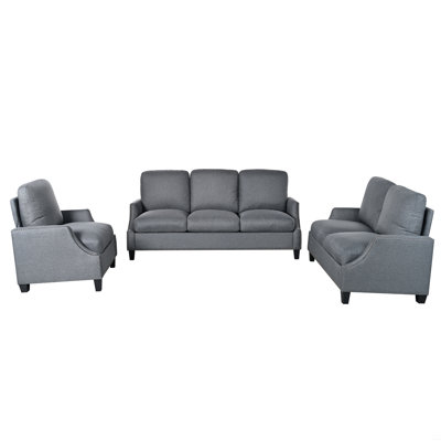3 Piece Living Room Sofa Sets, Sectional Couch And Loveseat And Armchair Set, 3 Seater Sofa + 2 Seater Couch+ Accent Chair Furniture Set
