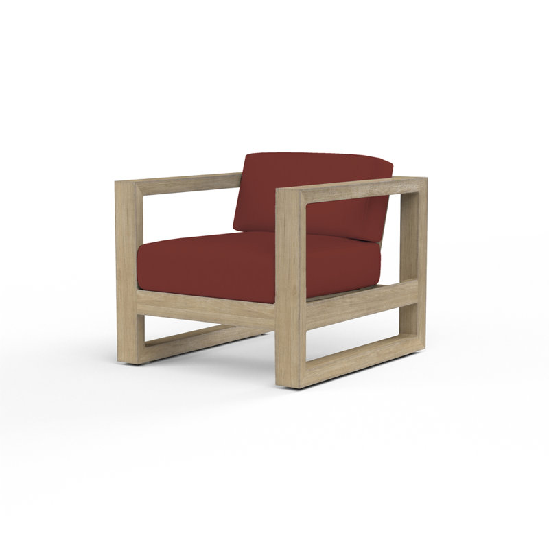 Vienna Premium Teak Outdoor Lounge Chair, Canvas Henna Sunbrella® Canvas