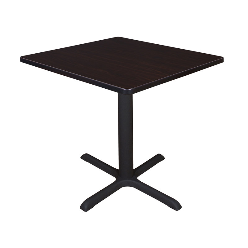 Neyland Cain Square X-Base Breakroom Table, Cherry, 29" H x 36" L x 36" W
