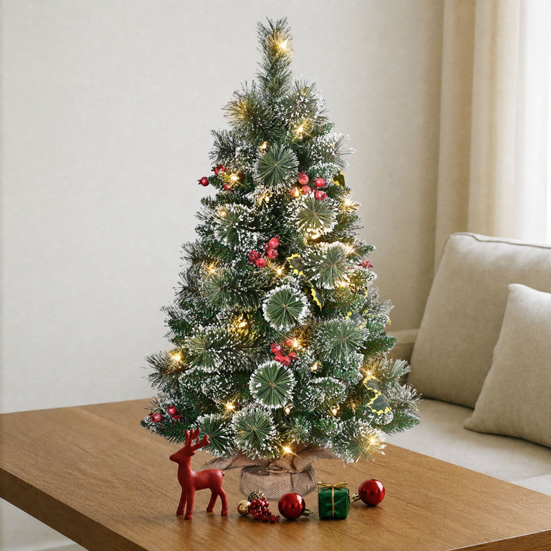 Arbre de Noël pin 3 'pré-éclairé