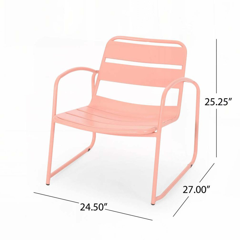 Ensemble de patio 3 pièces pour 2 personnes, Corail