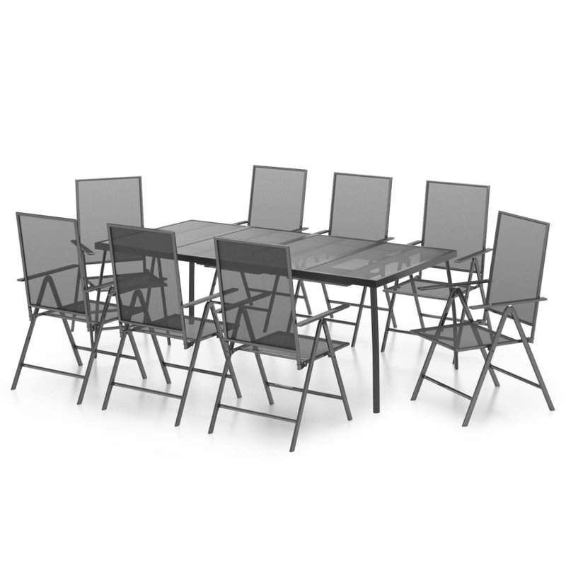 Ensemble repas d'extérieur rectangulaire pour 8 personnes L 78,7 po Luverta