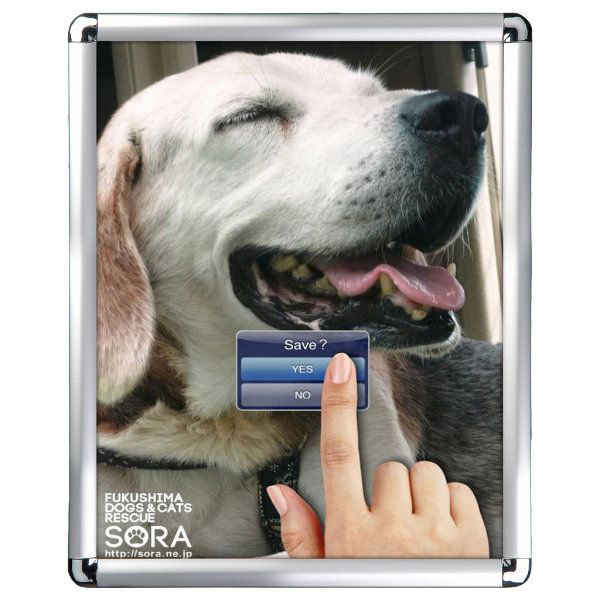 Snap Frame, 22" H x 18" W x 0.47" D, Silver