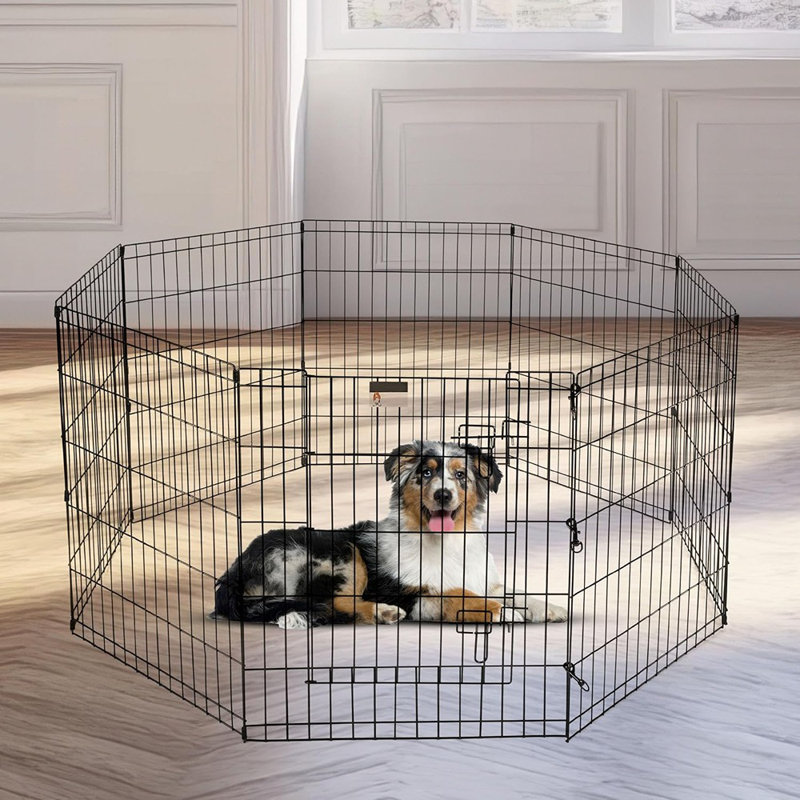 Parc pour chien - enclos en métal pliable pour chiots
