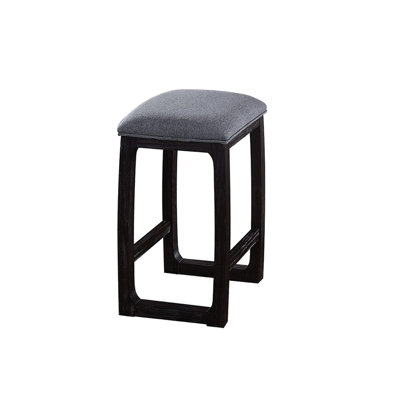 Tabouret de comptoir patiné espresso et gris