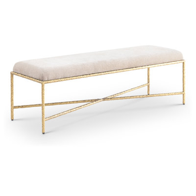 Iyania Chenille Fabric Bench
