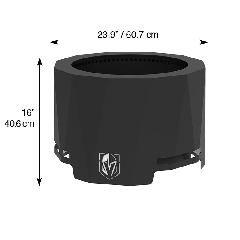 Round Steel Smokeless Fire Pit, Vegas Golden Knights