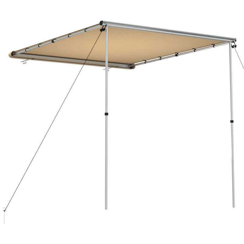 Dakota Fields 180cm W x 250cm D Fabric Beige Cover Retractable Trailer Awning