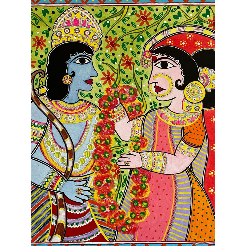 Sita Swayamvar | Acrylique sur toile | Par Bharti Singh