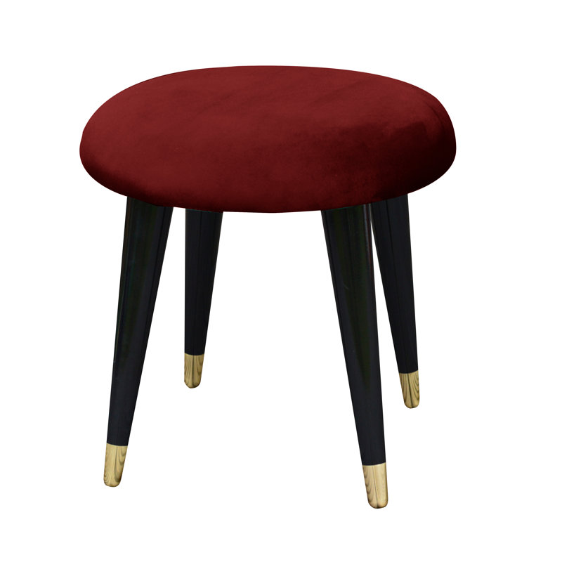 Emi Vanity Stool, Burgundy