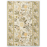 Morris Hand Tufted Wool Floral Area Rug in Beige