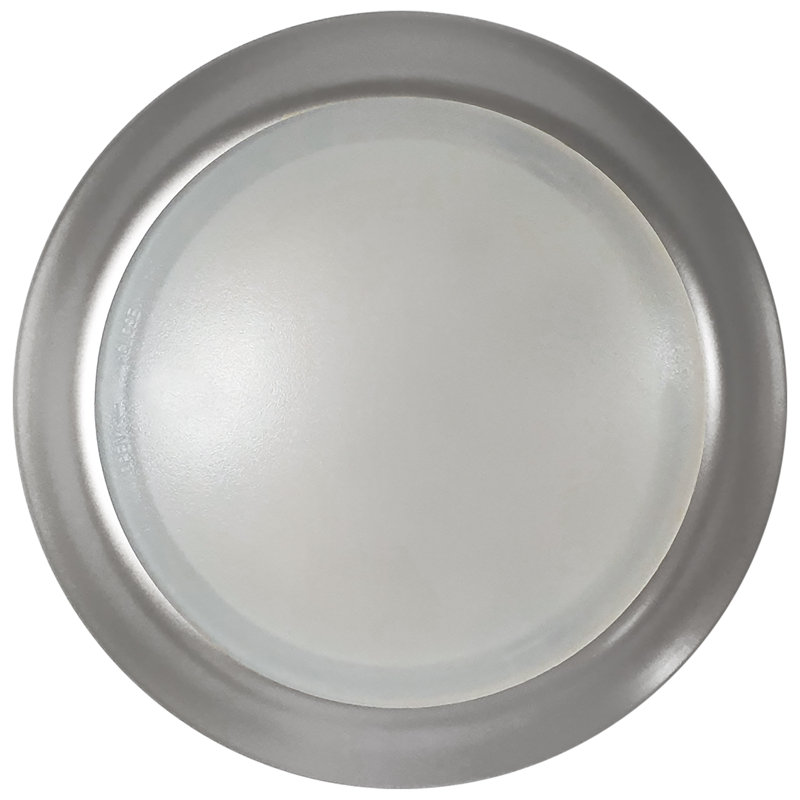 Plafonnier encastré en acrylique Willebroek, Nickel brossé, H 1,42 po x l 7,42 po x P 7,42 po