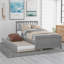 Lit plateforme simple avec lit gigogne-564099128