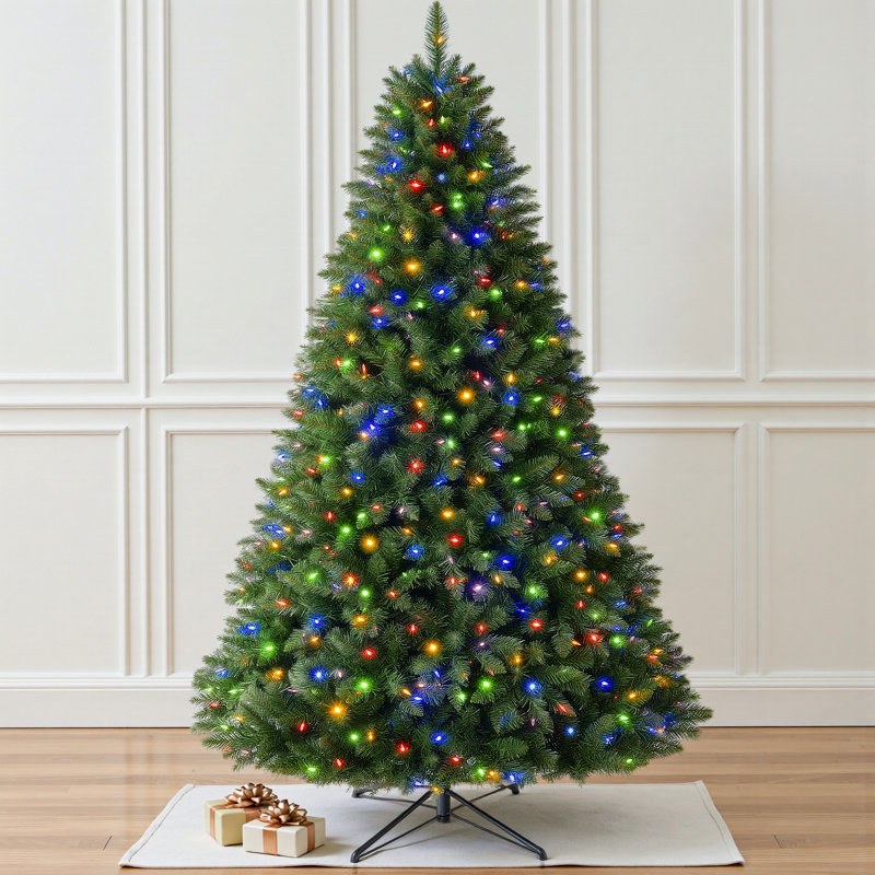 6FT  Prelit Artificial Christmas Tree, Multicolored, 6'