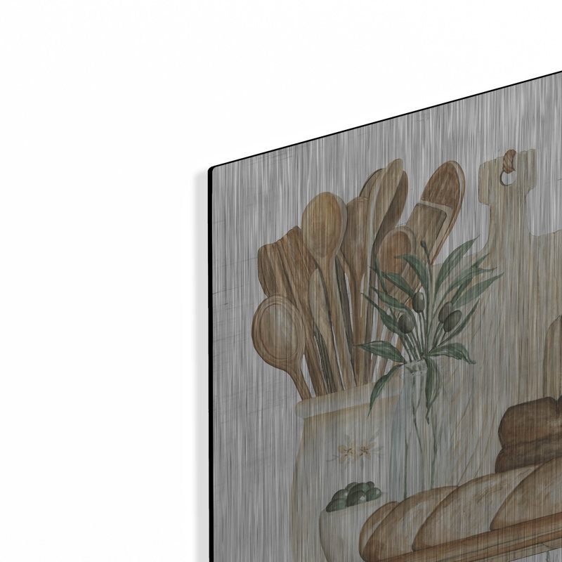  «Tuscan Bread Board» par Cindy Jacobs, art mural en métal, 16 po x 12 po, H 12 po x l 16 po