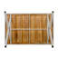 Ensemble de salle à manger d'extérieur 5 pièces - Table rectangulaire en teck + 4 chaises en osier avec coussins, structure en acier beige
