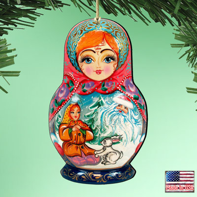Tidaholm 5.5'' Wood Hanging Figurine Ornament