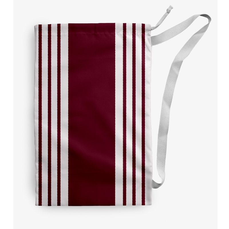 Fabric Laundry Bag with Handles, Small (29" H x 18" W), Dark Red