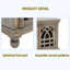 Table de chevet en bois gris antique