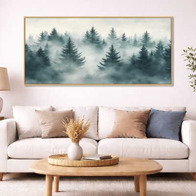 Pin, art mural forêt de brouillard, Zavier