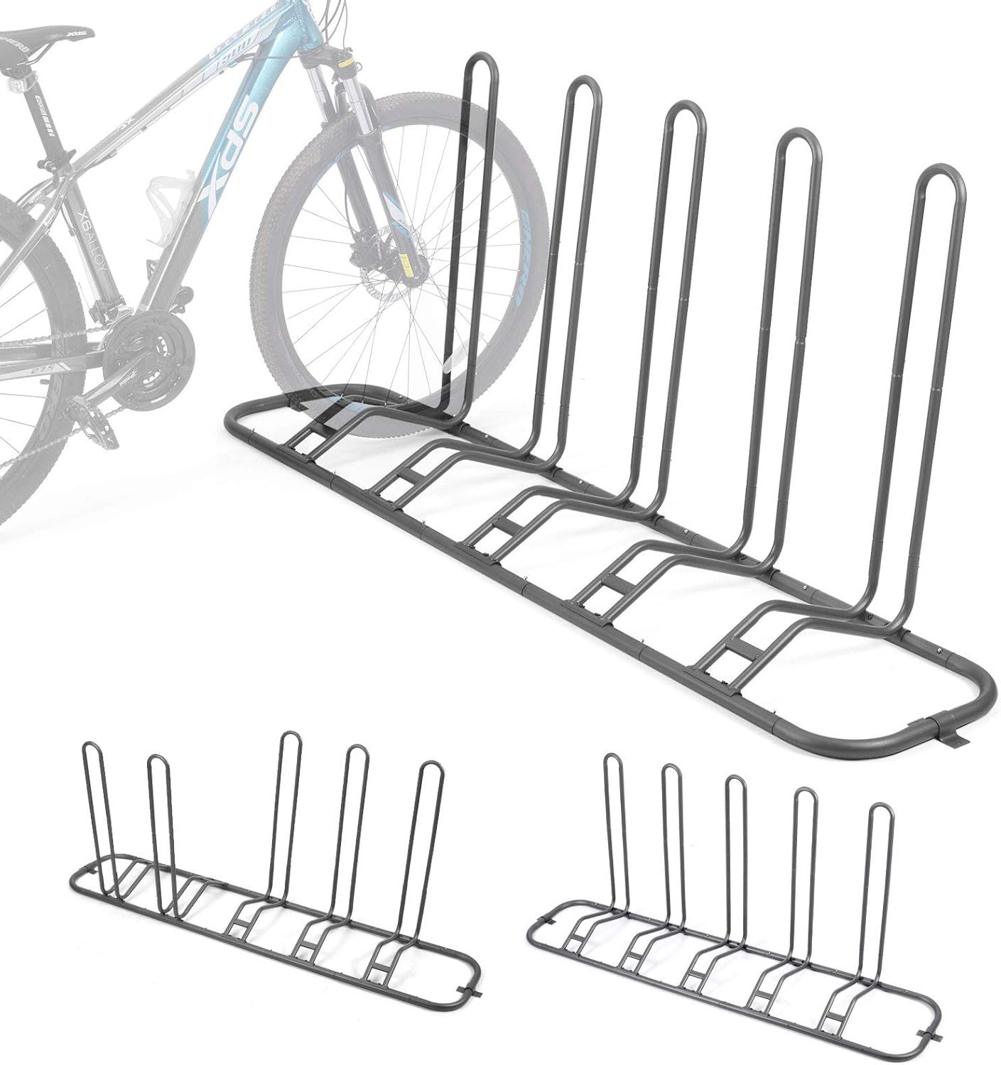 Arlmont & Co. Bike Rack Bicycle Floor Parking Stand for 5 Bikes ...