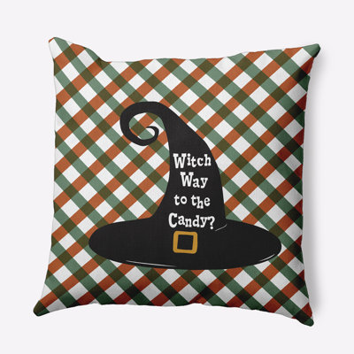Checkered Reversible Throw Pillow