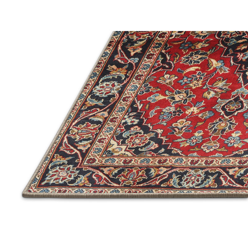 Tapis beige/gris/rouge traditionnel, Rectangle 8 pi x 12 pi
