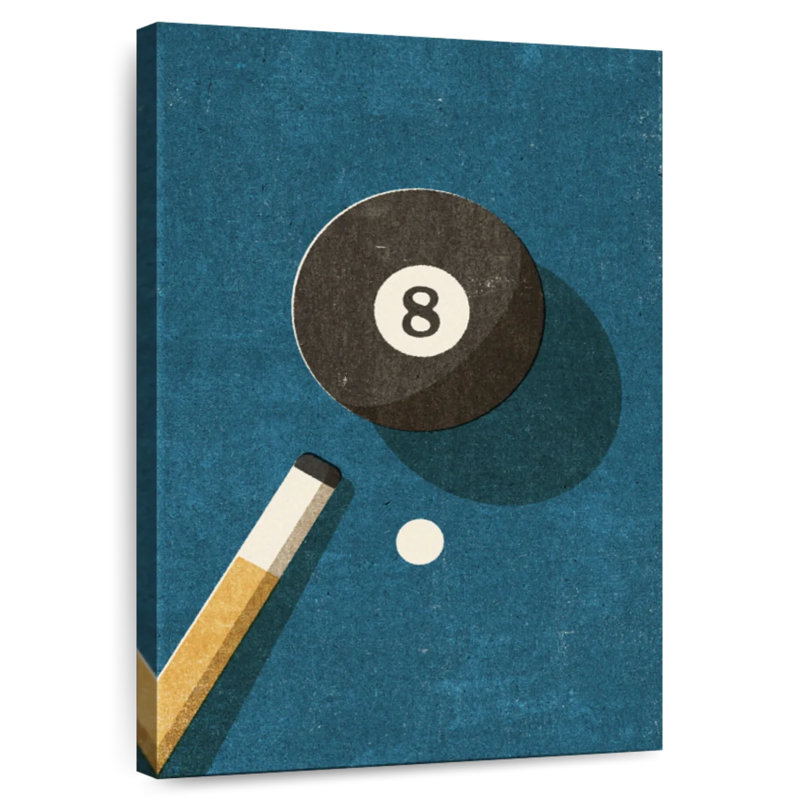 Senne Billiards Ball 8, 51" H x 34" W