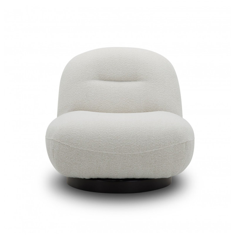 Méridienne pivotante en tissu crème 33 po