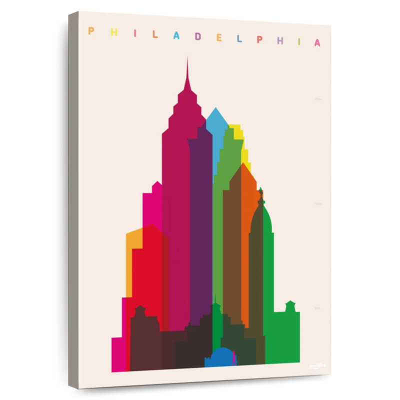 Aime Vibrant Philadelphia, 51" H x 34" W