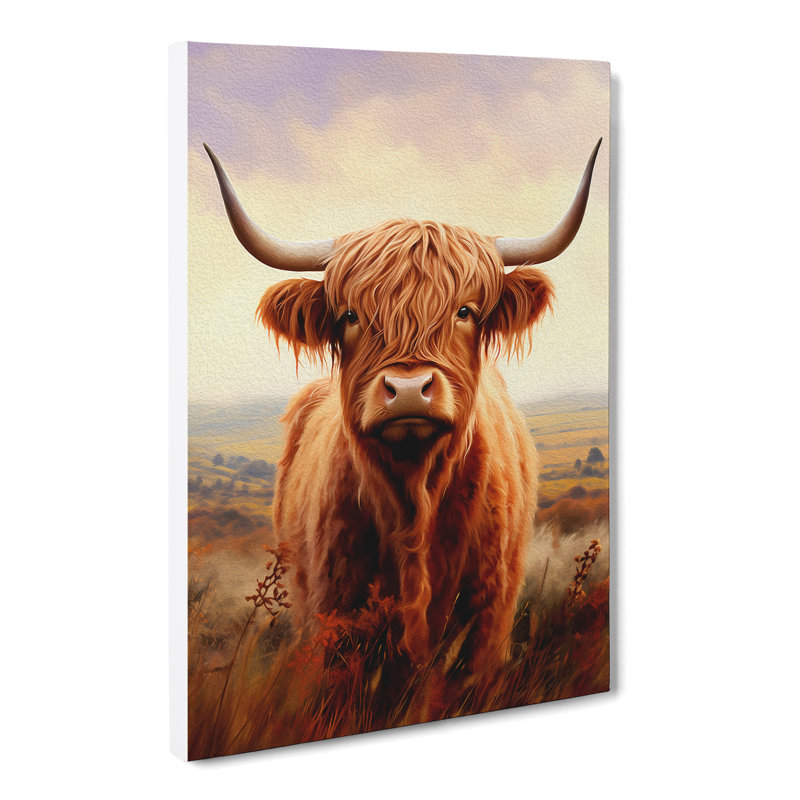 Highland Cow Digital - No Frame Print, 50cm H x 35cm W x 3cm D
