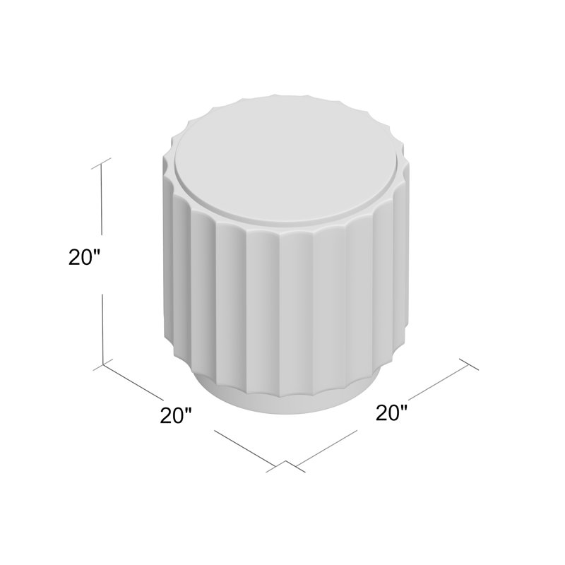 Mycha Marble Top End Table