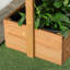 Support pour plante en bois de sapin orange avec design réglable et détails en bois massif