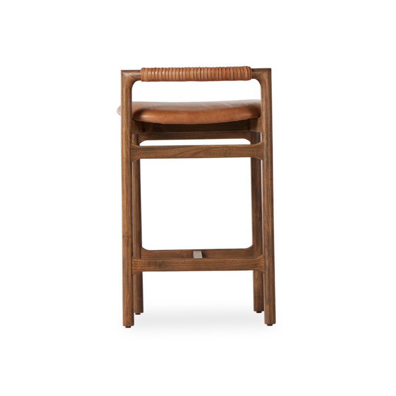 Baden Stool, Lamont Nettlewood, Counter Stool (26" Seat Height), Haven Tobacco/Genuine Leather