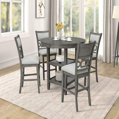 Ensemble de table de salle à manger à hauteur de comptoir 5 pièces