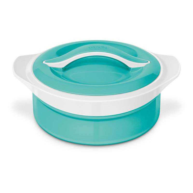 Food Storage Container, Aqua/White