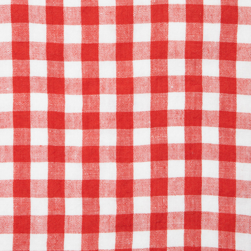 Alessandro Linen Gingham Square Napkin, Tomato