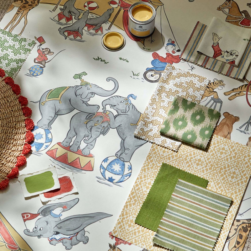 Disney x Sanderson Dumbo Peanut Butter and Jelly 10.05m x 68.6cm Matte Wallpaper Roll