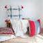 Coussin décoratif rayé multicolore fait à la main Kennamer-132116542