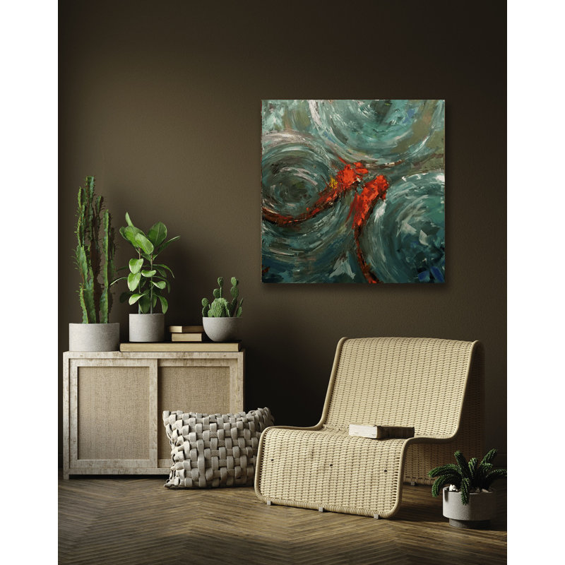 Good Fortune II - Artist Enhanced Canvas Print, Black Framed Canvas, 30" H x 30" W x 1.75" D