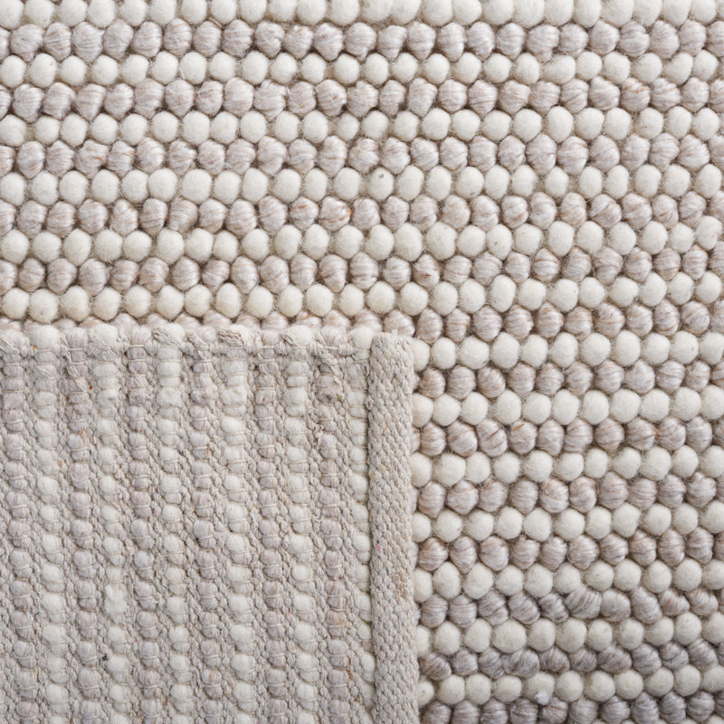 Natura Striped Area Rug In Ivory / Beige, Rectangle 91 x 152 cm, Beige/Ivory