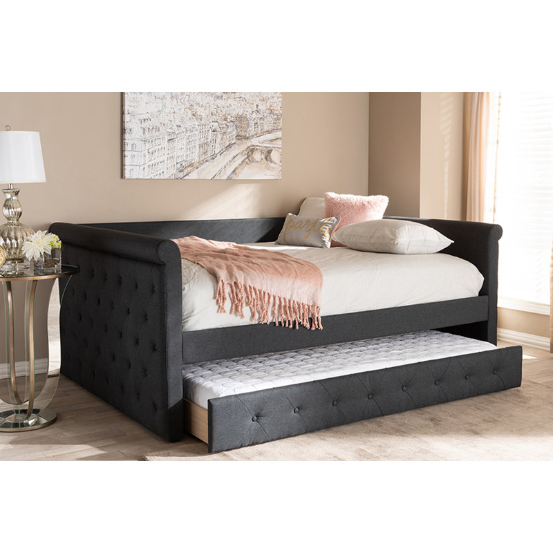 Monastiri Upholstered Daybed, Dark Gray, Queen
