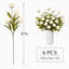 6 pièces de pivoines artificielles avec tiges de soie de 27 pouces pour vase
