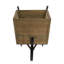 Jardinière en bois brune 19,5 x 8 x 8,3 po avec cadre en fer noir